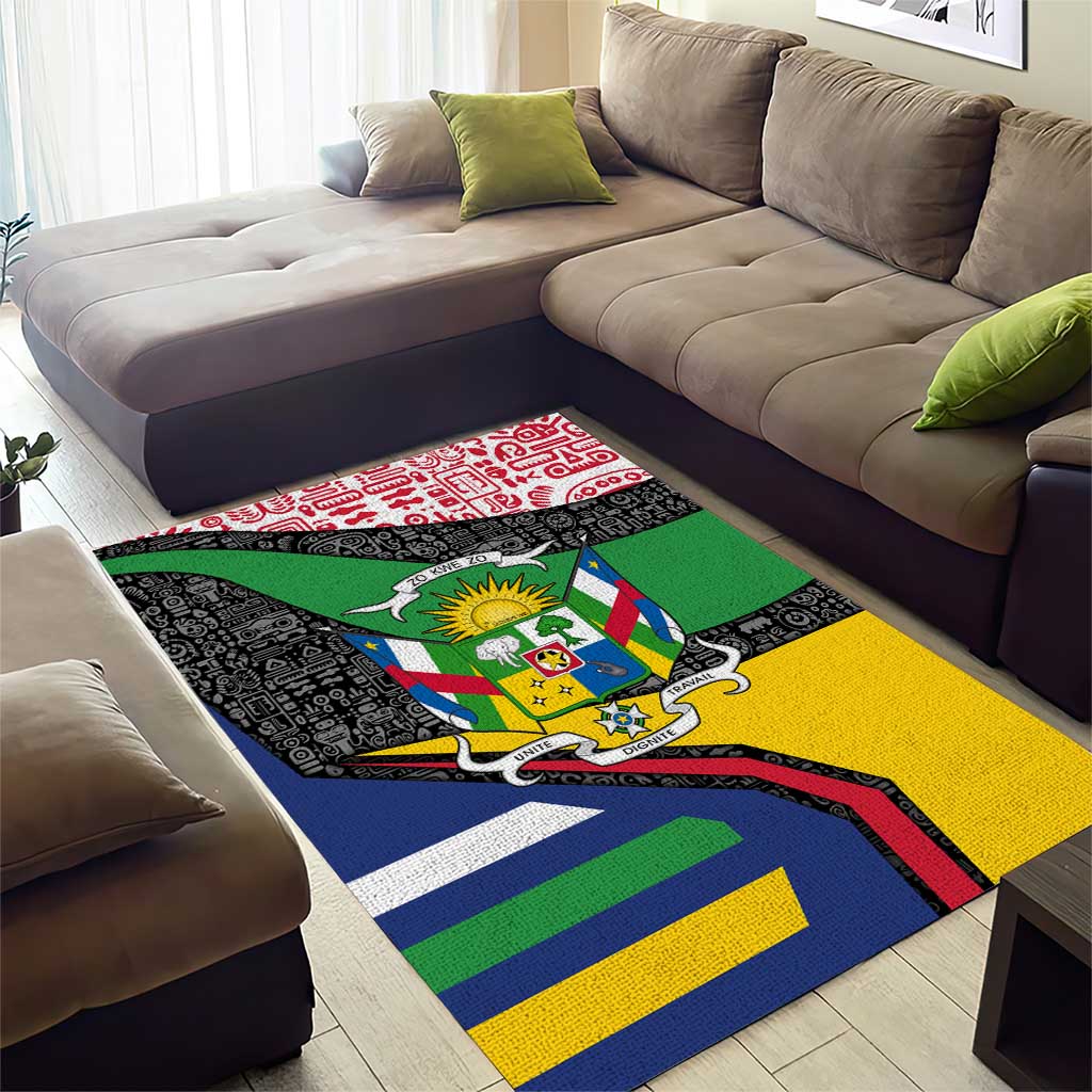 Central African Republic Area Rug Multicolor Tribal Design - African Pride