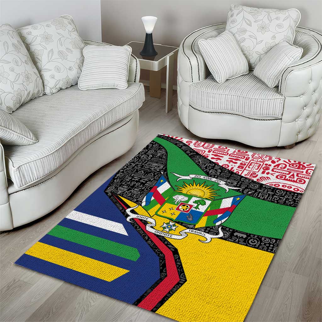 Central African Republic Area Rug Multicolor Tribal Design - African Pride