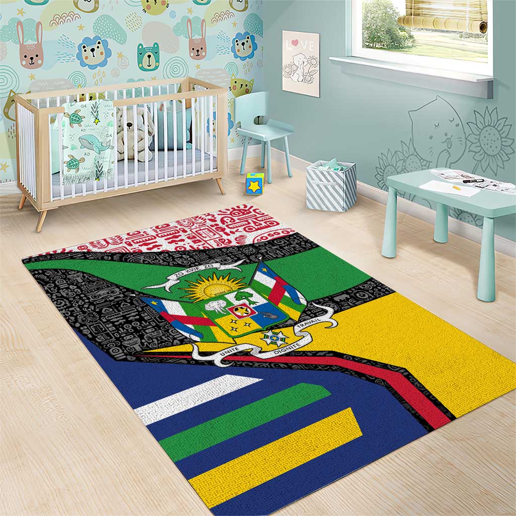 Central African Republic Area Rug Multicolor Tribal Design - African Pride