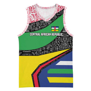 Central African Republic Basketball Jersey Multicolor Tribal Design - African Pride