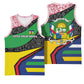 Central African Republic Basketball Jersey Multicolor Tribal Design - African Pride