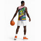 Central African Republic Basketball Jersey Multicolor Tribal Design - African Pride