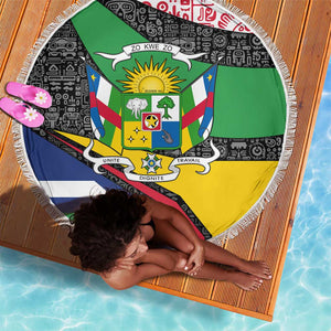 Central African Republic Beach Blanket Multicolor Tribal Design - African Pride