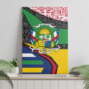 Central African Republic Canvas Wall Art Multicolor Tribal Design - African Pride