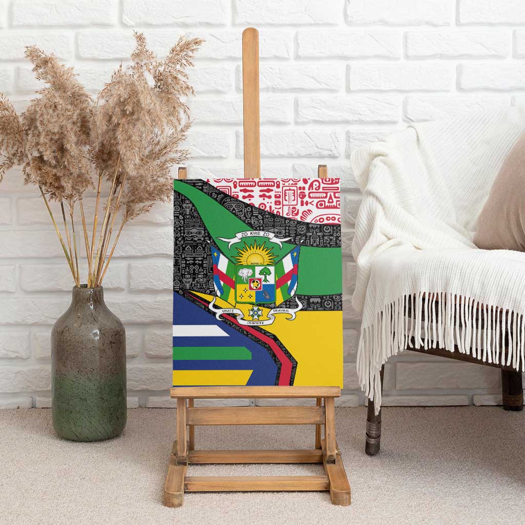 Central African Republic Canvas Wall Art Multicolor Tribal Design - African Pride