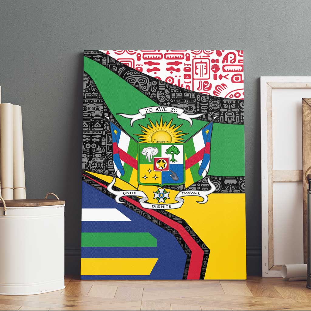 Central African Republic Canvas Wall Art Multicolor Tribal Design - African Pride