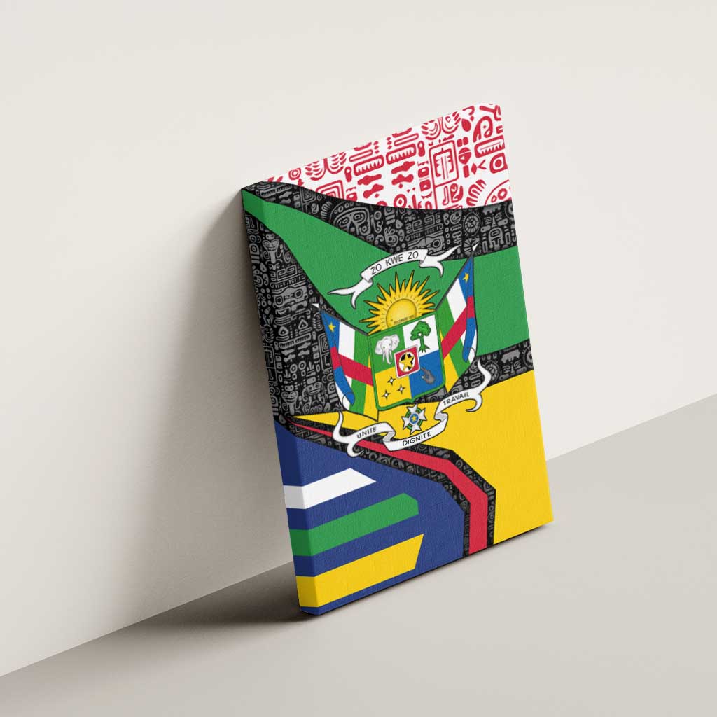 Central African Republic Canvas Wall Art Multicolor Tribal Design - African Pride