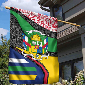 Central African Republic Garden Flag Multicolor Tribal Design - African Pride