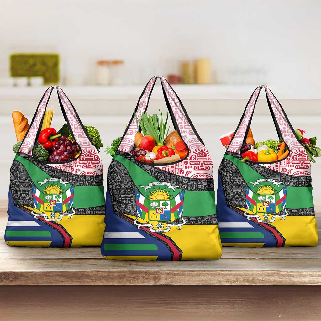 Central African Republic Grocery Bag Multicolor Tribal Design - African Pride