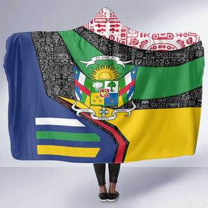 Central African Republic Hooded Blanket Multicolor Tribal Design - African Pride