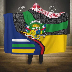 Central African Republic Hooded Blanket Multicolor Tribal Design - African Pride