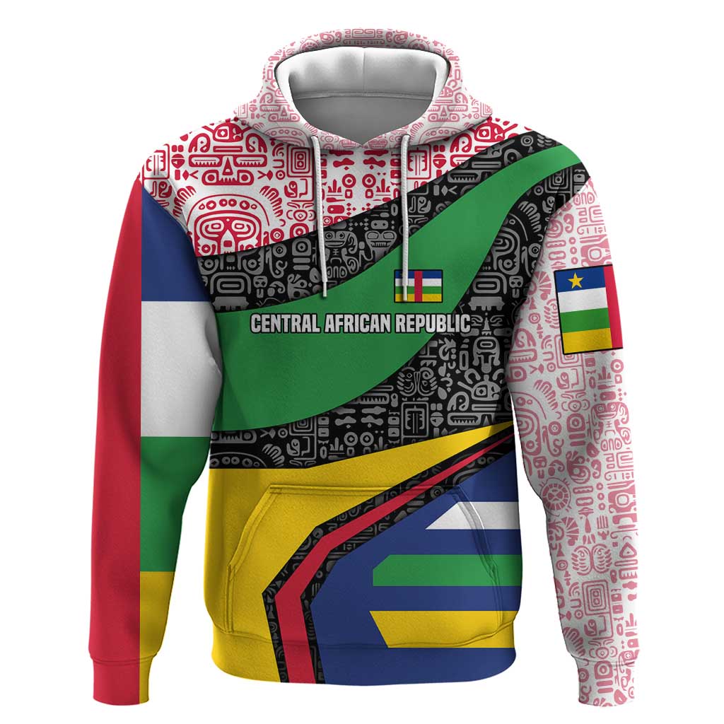 Central African Republic Hoodie Multicolor Tribal Design - African Pride