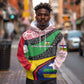 Central African Republic Hoodie Multicolor Tribal Design - African Pride
