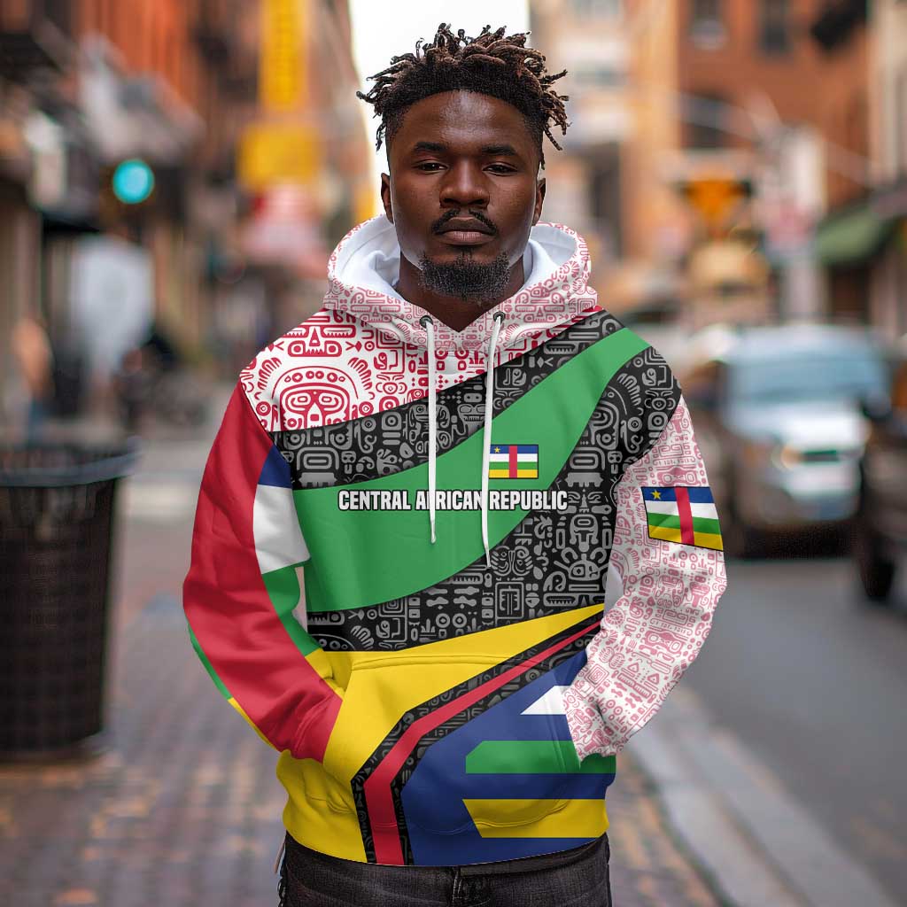 Central African Republic Hoodie Multicolor Tribal Design - African Pride
