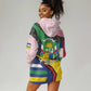 Central African Republic Hoodie Dress Multicolor Tribal Design - African Pride