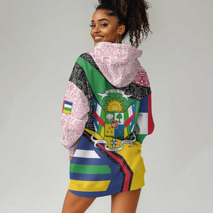 Central African Republic Hoodie Dress Multicolor Tribal Design - African Pride
