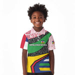 Central African Republic Kid Polo Shirt Multicolor Tribal Design - African Pride