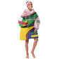 Central African Republic Kid Wearable Blanket Hoodie Multicolor Tribal Design - African Pride