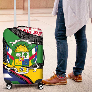 Central African Republic Luggage Cover Multicolor Tribal Design - African Pride