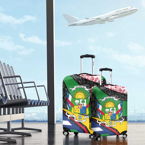 Central African Republic Luggage Cover Multicolor Tribal Design - African Pride