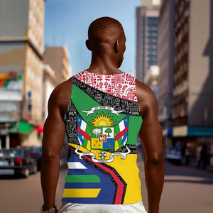 Central African Republic Men Tank Top Multicolor Tribal Design - African Pride