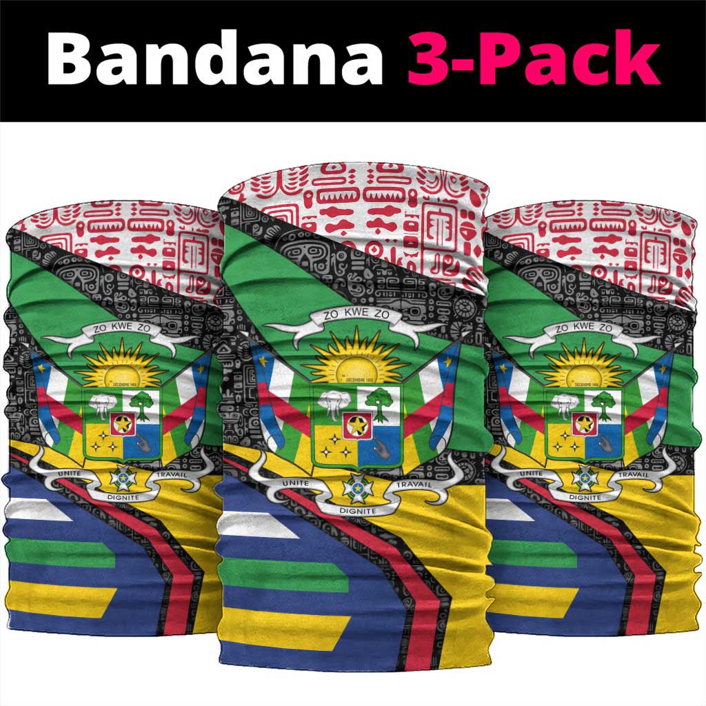 Central African Republic Neck Gaiter Multicolor Tribal Design - African Pride