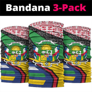 Central African Republic Neck Gaiter Multicolor Tribal Design - African Pride