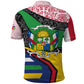 Central African Republic Polo Shirt Multicolor Tribal Design - African Pride