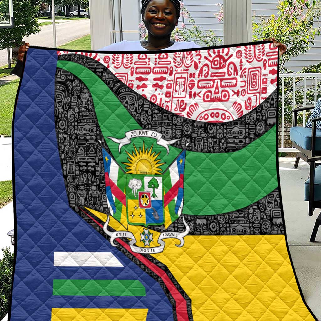 Central African Republic Quilt Multicolor Tribal Design - African Pride