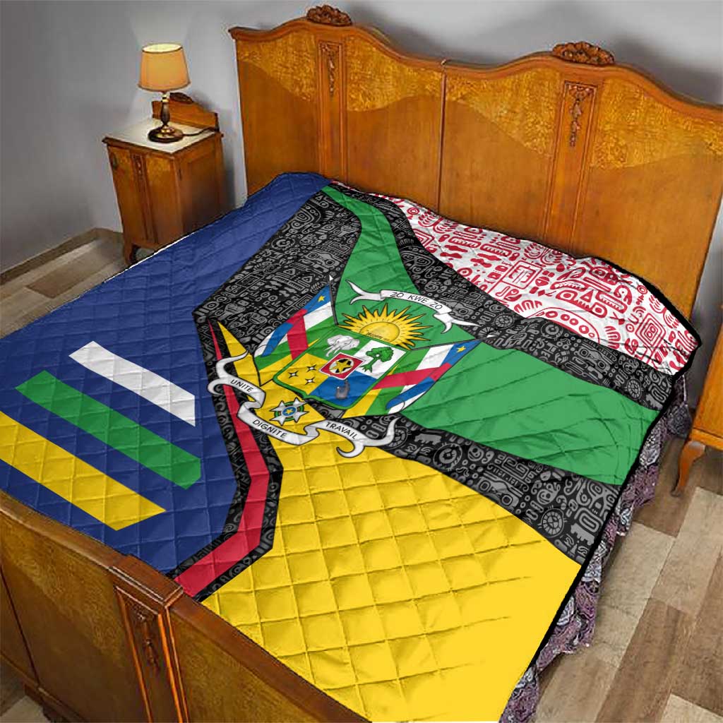 Central African Republic Quilt Multicolor Tribal Design - African Pride