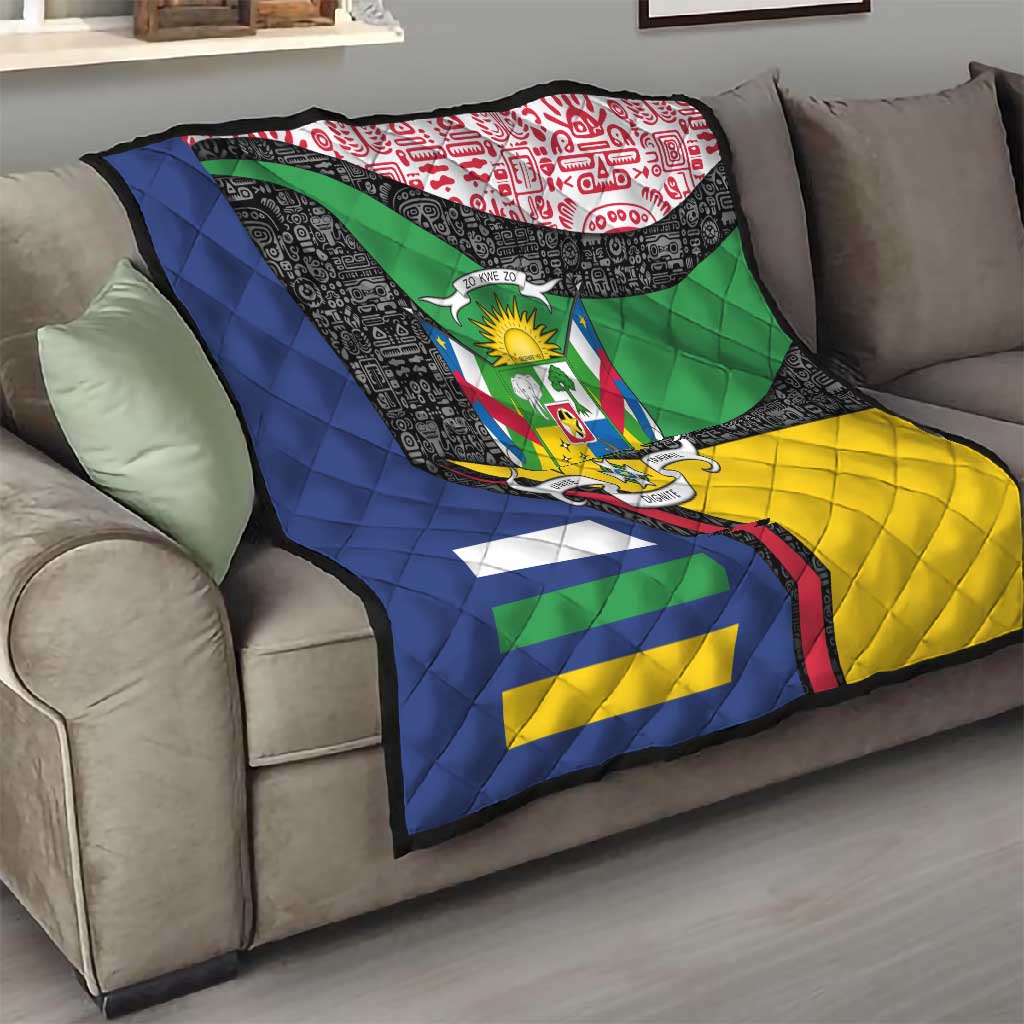 Central African Republic Quilt Multicolor Tribal Design - African Pride
