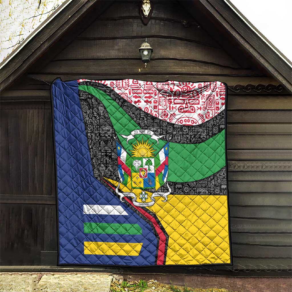 Central African Republic Quilt Multicolor Tribal Design - African Pride