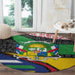 Central African Republic Round Carpet Multicolor Tribal Design - African Pride