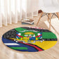 Central African Republic Round Carpet Multicolor Tribal Design - African Pride