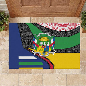 Central African Republic Rubber Doormat Multicolor Tribal Design - African Pride