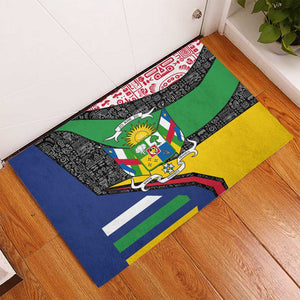 Central African Republic Rubber Doormat Multicolor Tribal Design - African Pride