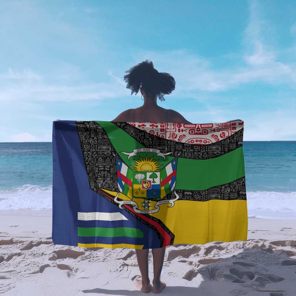 Central African Republic Sarong Multicolor Tribal Design - African Pride