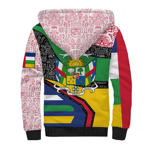 Central African Republic Sherpa Hoodie Multicolor Tribal Design - African Pride