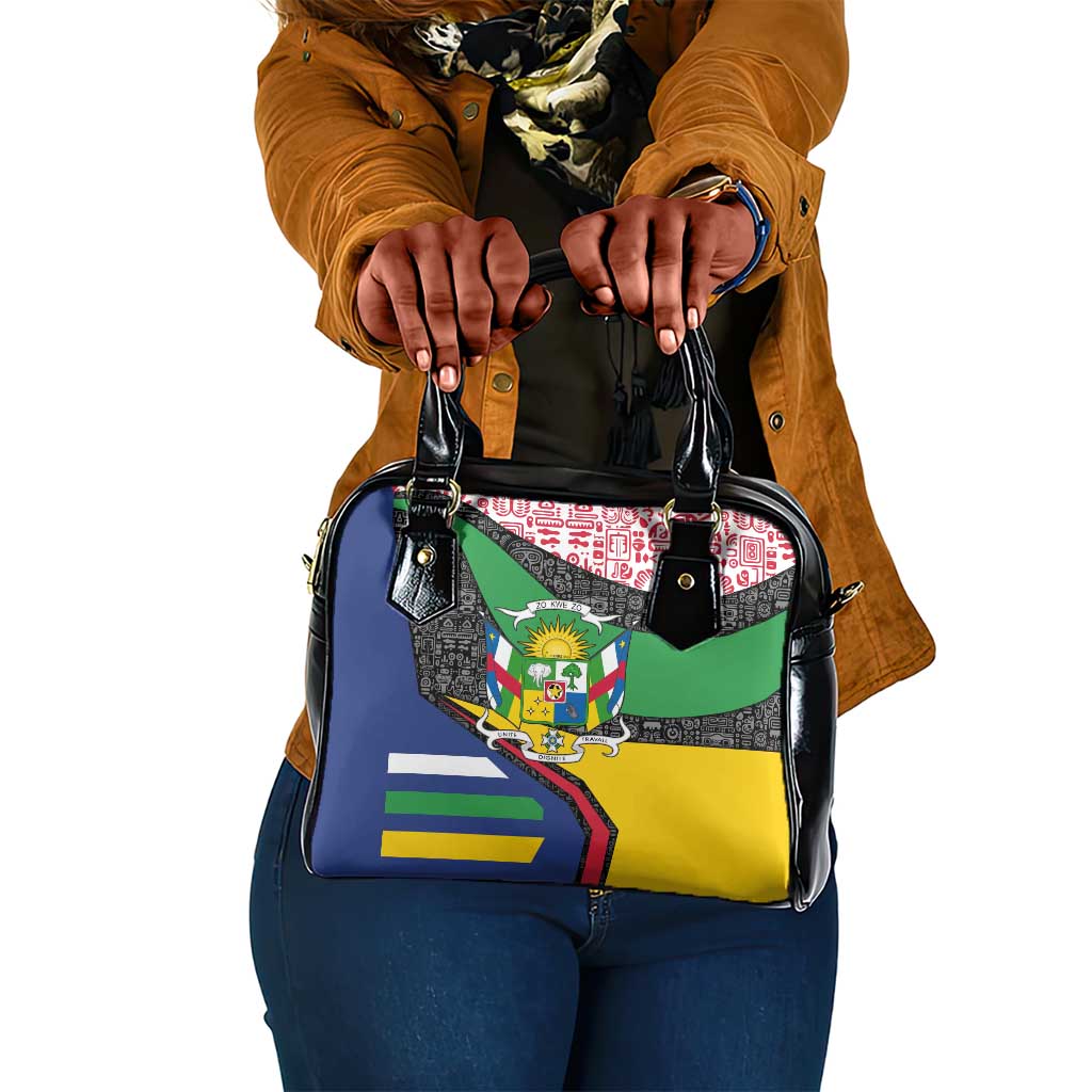 Central African Republic Shoulder Handbag Multicolor Tribal Design - African Pride