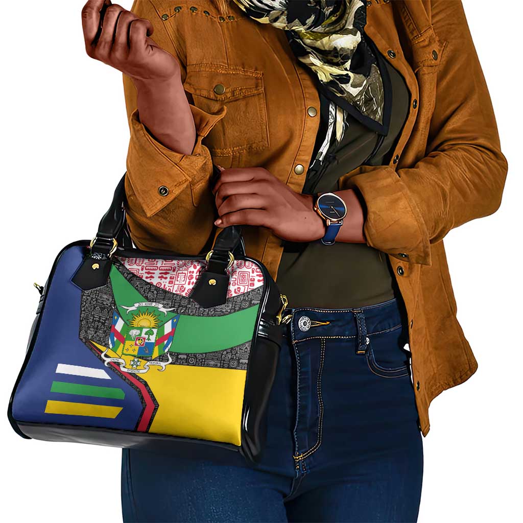 Central African Republic Shoulder Handbag Multicolor Tribal Design - African Pride