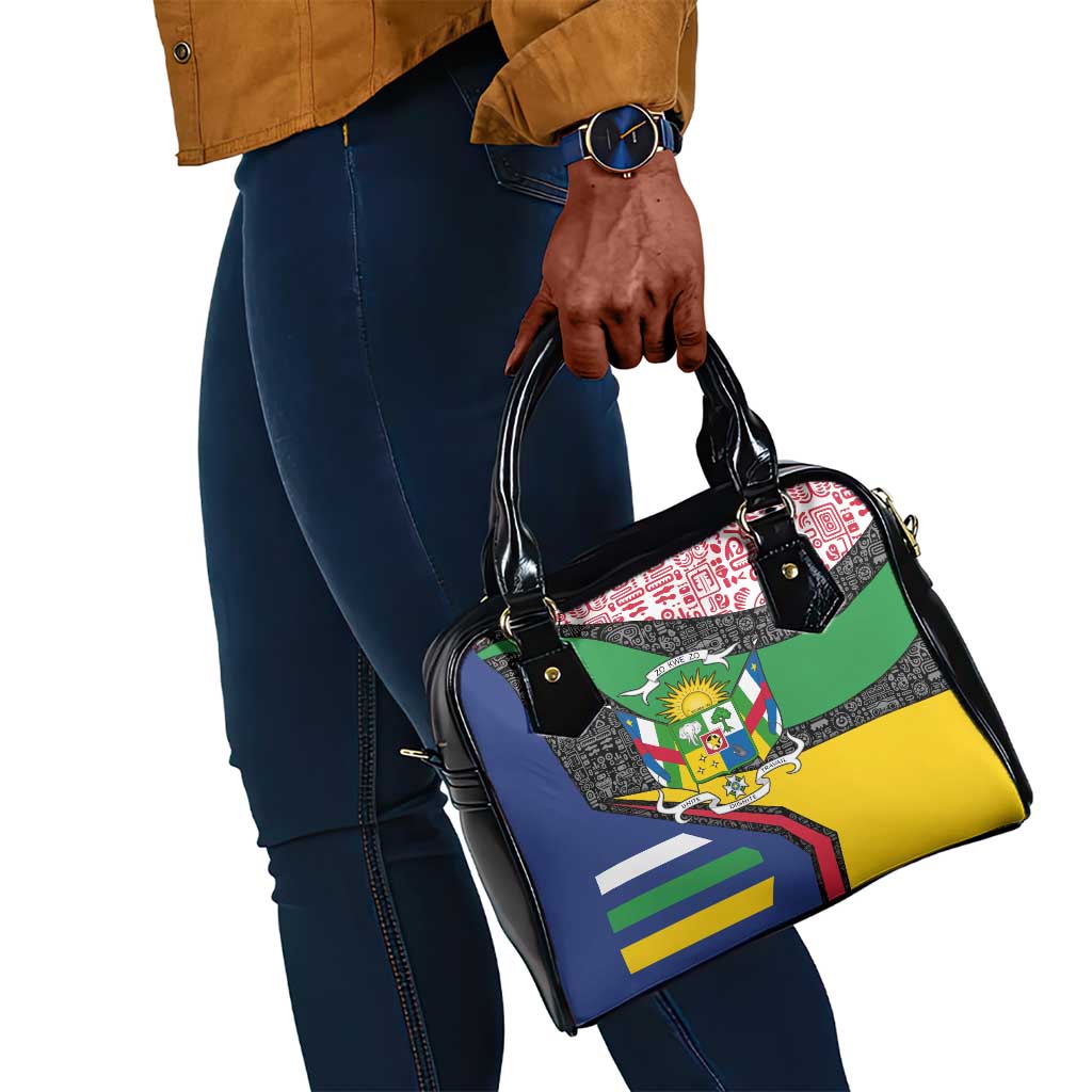 Central African Republic Shoulder Handbag Multicolor Tribal Design - African Pride