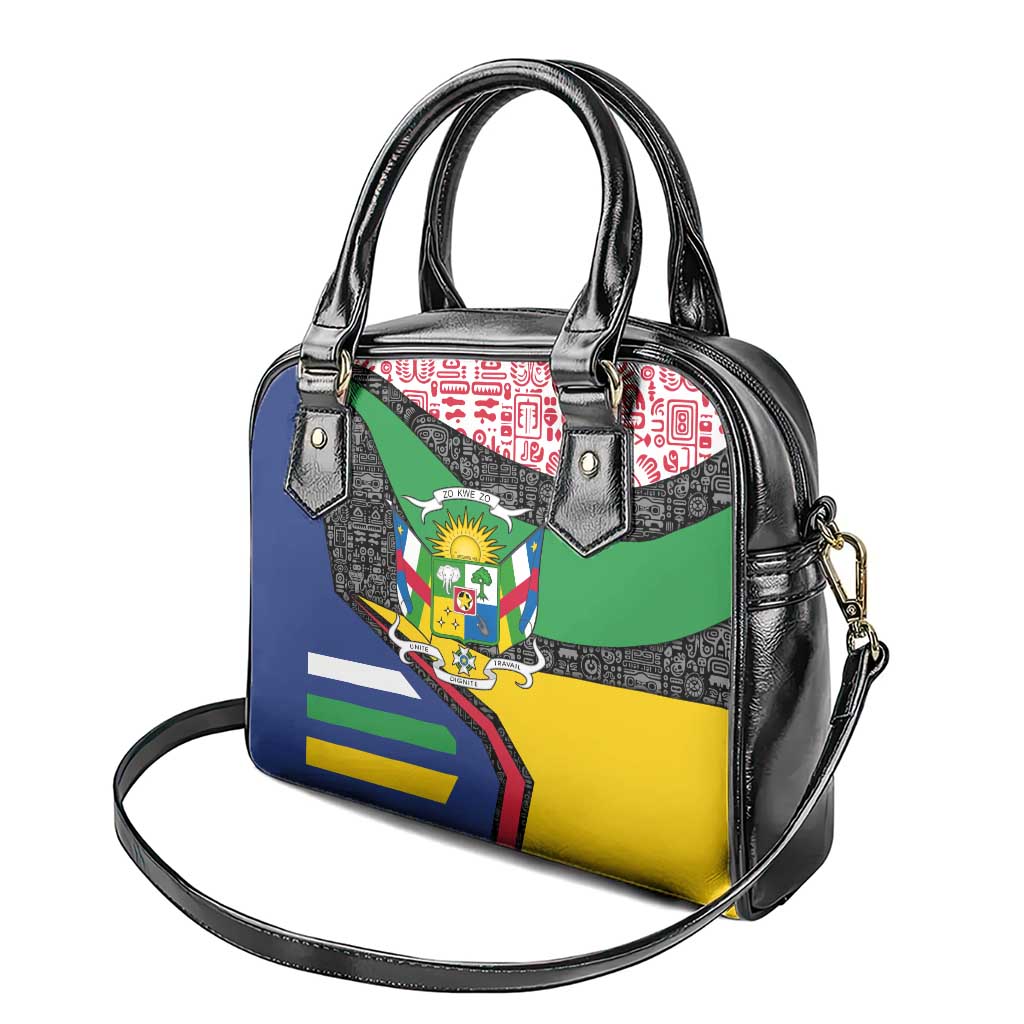 Central African Republic Shoulder Handbag Multicolor Tribal Design - African Pride