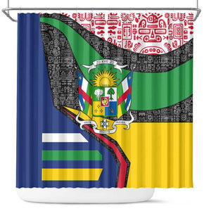 Central African Republic Shower Curtain Multicolor Tribal Design - African Pride