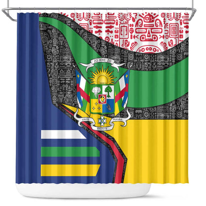 Central African Republic Shower Curtain Multicolor Tribal Design - African Pride