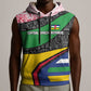 Central African Republic Sleeveless Hoodie Multicolor Tribal Design - African Pride