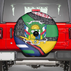 Central African Republic Spare Tire Cover Multicolor Tribal Design - African Pride