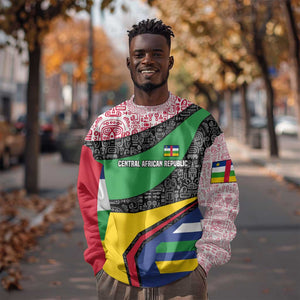 Central African Republic Sweatshirt Multicolor Tribal Design - African Pride