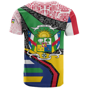 Central African Republic T shirt Multicolor Tribal Design - African Pride
