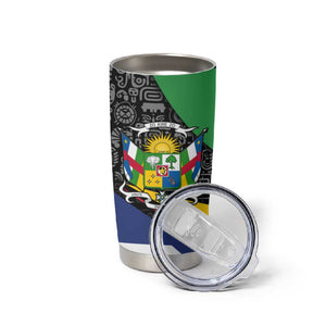 Central African Republic Tumbler Cup Multicolor Tribal Design - African Pride