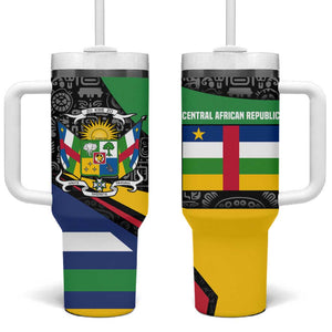 Central African Republic Tumbler With Handle Multicolor Tribal Design - African Pride